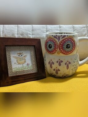 Natural Life Owl “Don’t Forget To Be Awesome” Coffee Mug & Owl Pic